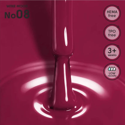 SHELLY. Gel Polish #08, Wine Mood, 12 ml