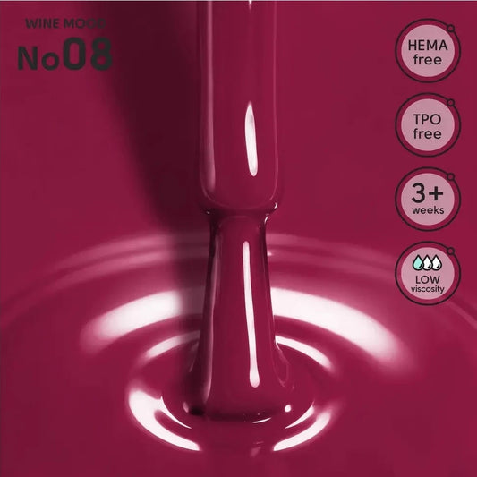 SHELLY. Gel Polish #08, Wine Mood, 12 ml