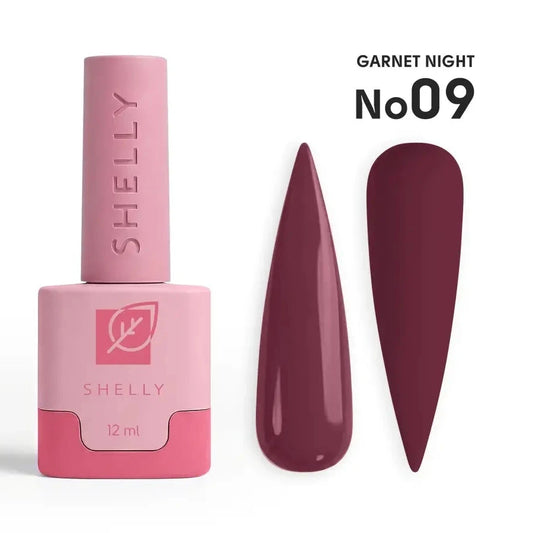 SHELLY. Gel Polish #09, Garnet Night, 12 ml.