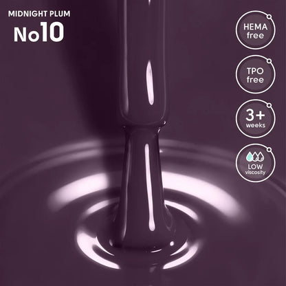 SHELLY. Gel Polish #10, Midnight Plum, 12 ml