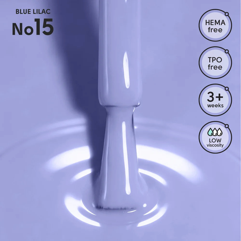 SHELLY. Gel Polish #15, Blue Lilac, 12 ml