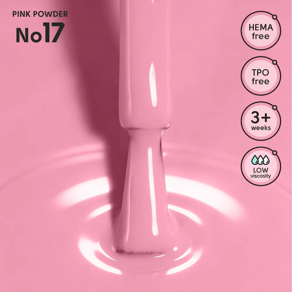 SHELLY. Gel Polish #17, Pink Powder, 12 ml.