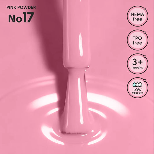 SHELLY. Gel Polish #17, Pink Powder, 12 ml.
