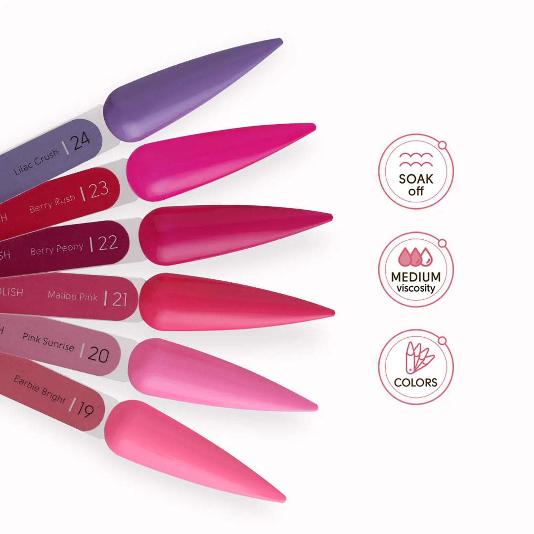 SHELLY. Gel Polish #21, Malibu Pink, 12 ml