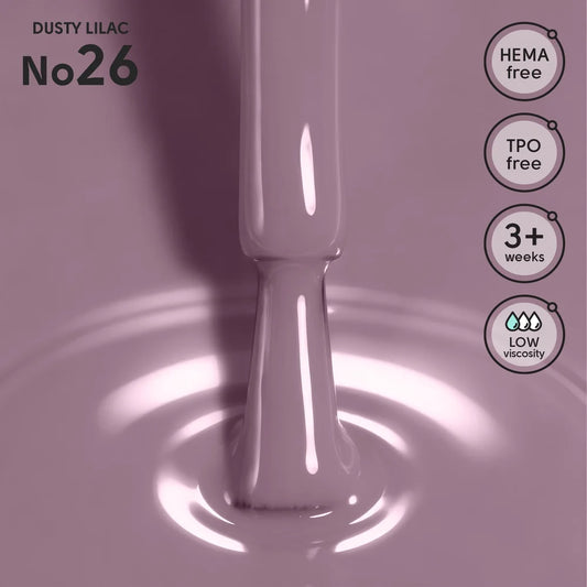 SHELLY. Gel Polish #26, Dusty Lilac, 12 ml.