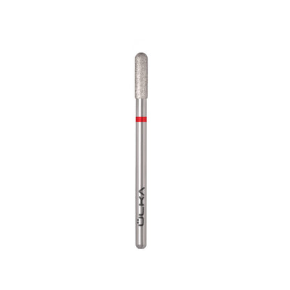 ÜLKA Diamond nail drill bit rounded cylinder red head diameter 3 mm / working part 10 mm