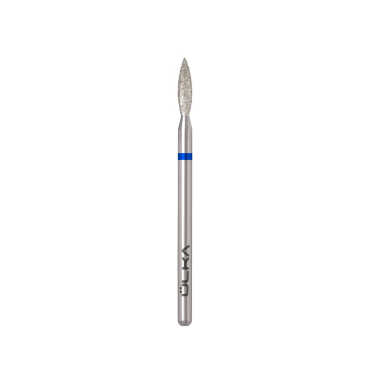 ÜLKA Diamond nail drill bit flame blue head diameter 2.3 mm / working part 10 mm