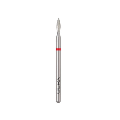 ÜLKA Diamond nail drill bit flame red head diameter 2.3 mm / working part 8 mm