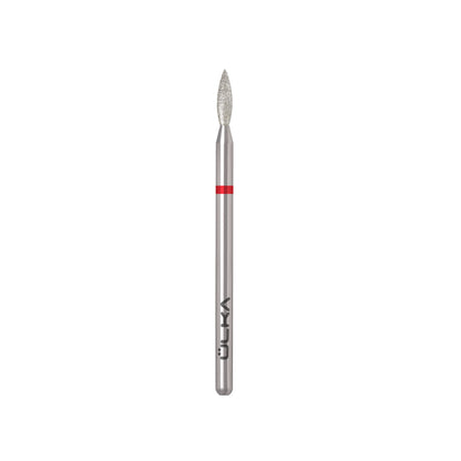 ÜLKA Diamond nail drill bit flame red head diameter 2.1 mm / working part 8 mm