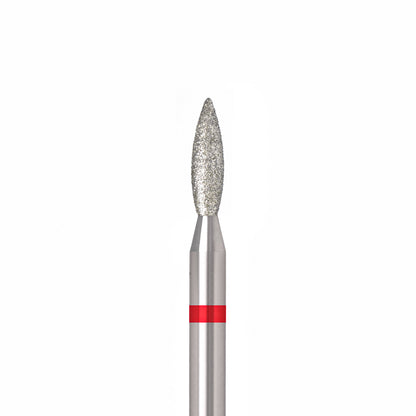 ÜLKA Diamond nail drill bit flame red head diameter 2.1 mm / working part 8 mm