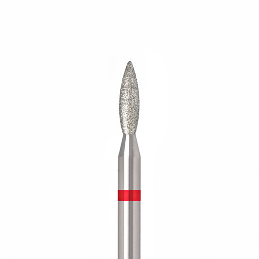 ÜLKA Diamond nail drill bit flame red head diameter 2.1 mm / working part 8 mm