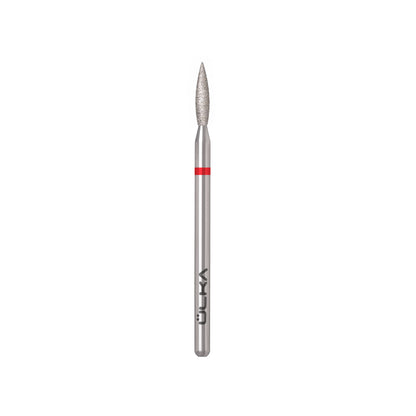 ÜLKA Diamond nail drill bit flame red head diameter 2.1 mm / working part 10 mm