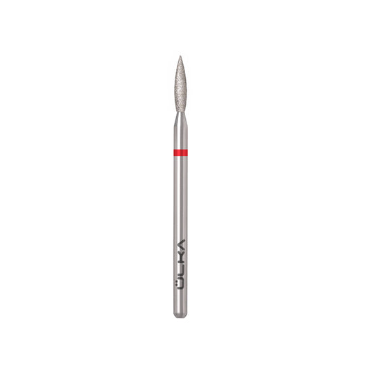 ÜLKA Diamond nail drill bit flame red head diameter 2.1 mm / working part 10 mm