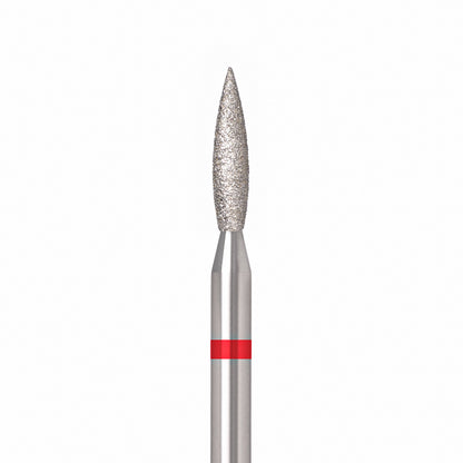ÜLKA Diamond nail drill bit flame red head diameter 2.1 mm / working part 10 mm