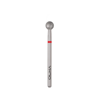ÜLKA Diamond nail drill bit, ball, red head, diameter 5 mm