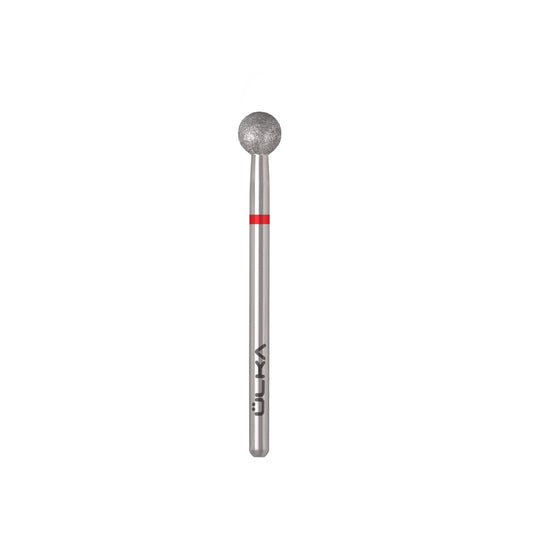 ÜLKA Diamond nail drill bit, ball, red head, diameter 5 mm