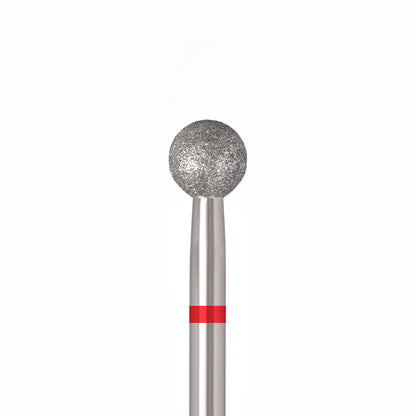 ÜLKA Diamond nail drill bit, ball, red head, diameter 5 mm