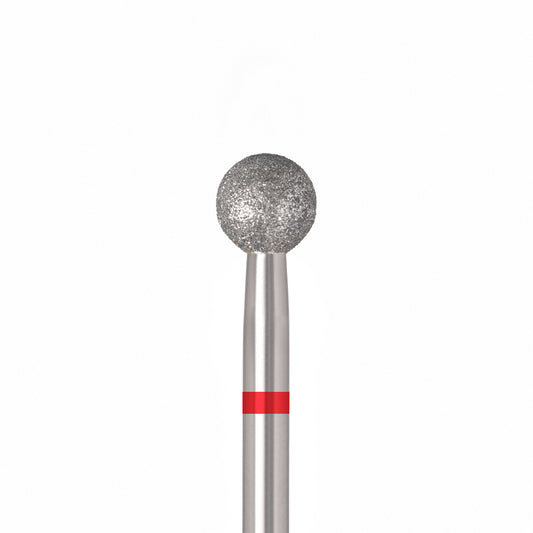 ÜLKA Diamond nail drill bit, ball, red head, diameter 5 mm