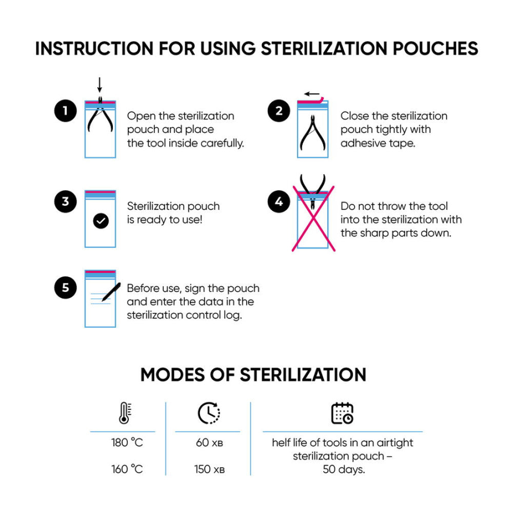 MICROSTOP PRO-ZORI Sterilization Pouches with Class 4 Indicator 100×200 mm, 100 pcs
