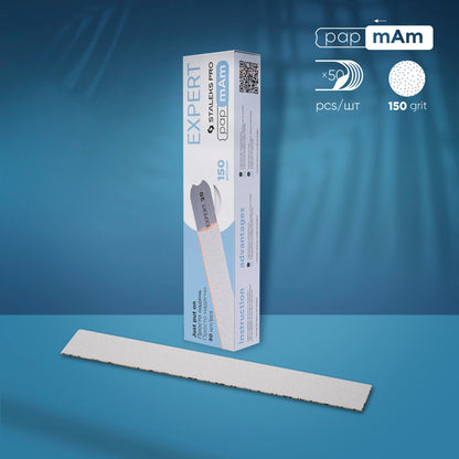 STALEKS EXPERT 22 papmAm Nail files for straight base, 150 grit (50 pcs)