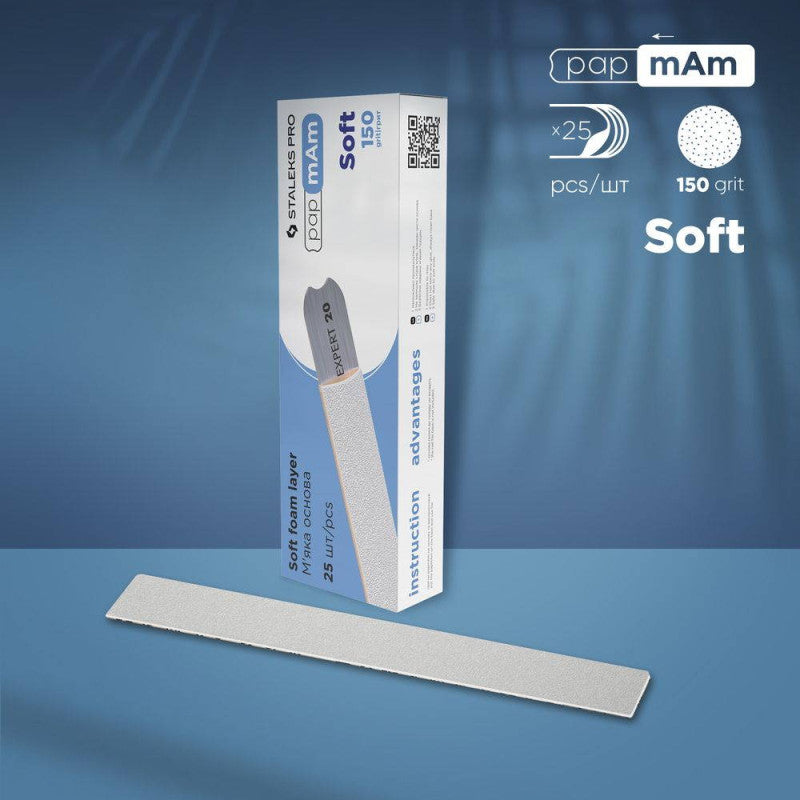 STALEKS PRO EXPERT 20 Replacement soft white files papmAm 150 grit, 25 pcs