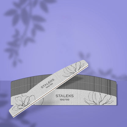 STALEKS EXPERT 40 Crescent mineral nail file, 100/150 grit (25 pc)
