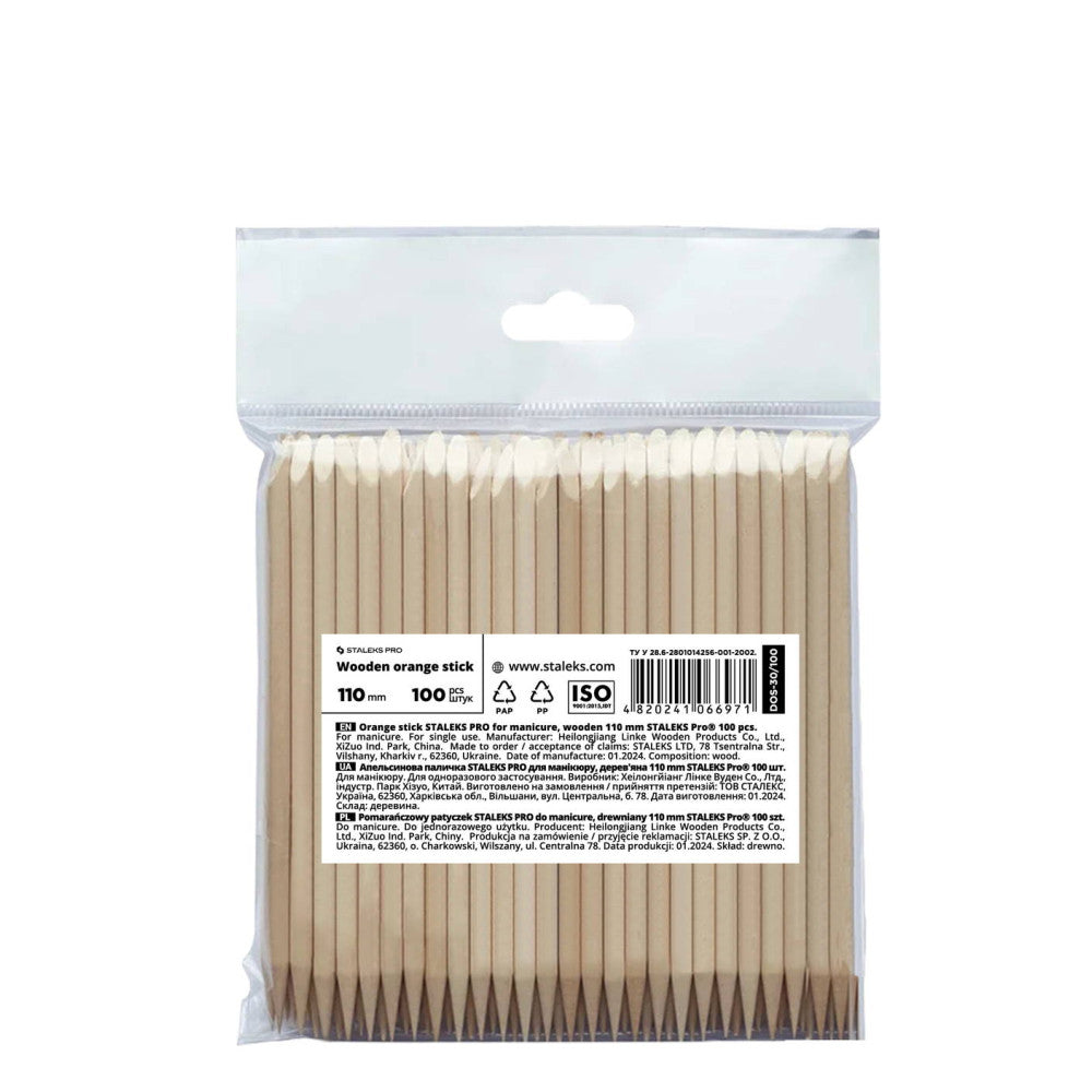 Staleks Expert Wooden Orange Stick 110 mm (100 pcs)