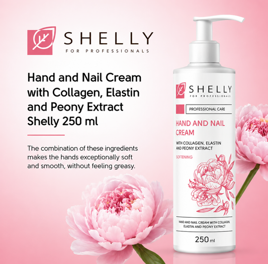 HANDS AND NAILS CREAM With collagen, elastin and peony extract 250 ml