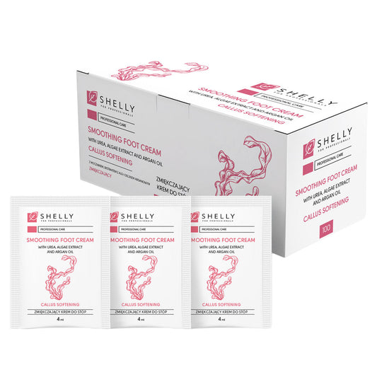 SOFTENING FOOT CREAM WITH UREA, ALGAE EXTRACT AND ARGAN OIL SHELLY 4 ML X 100 PCS. With urea, algae extract and argan oil