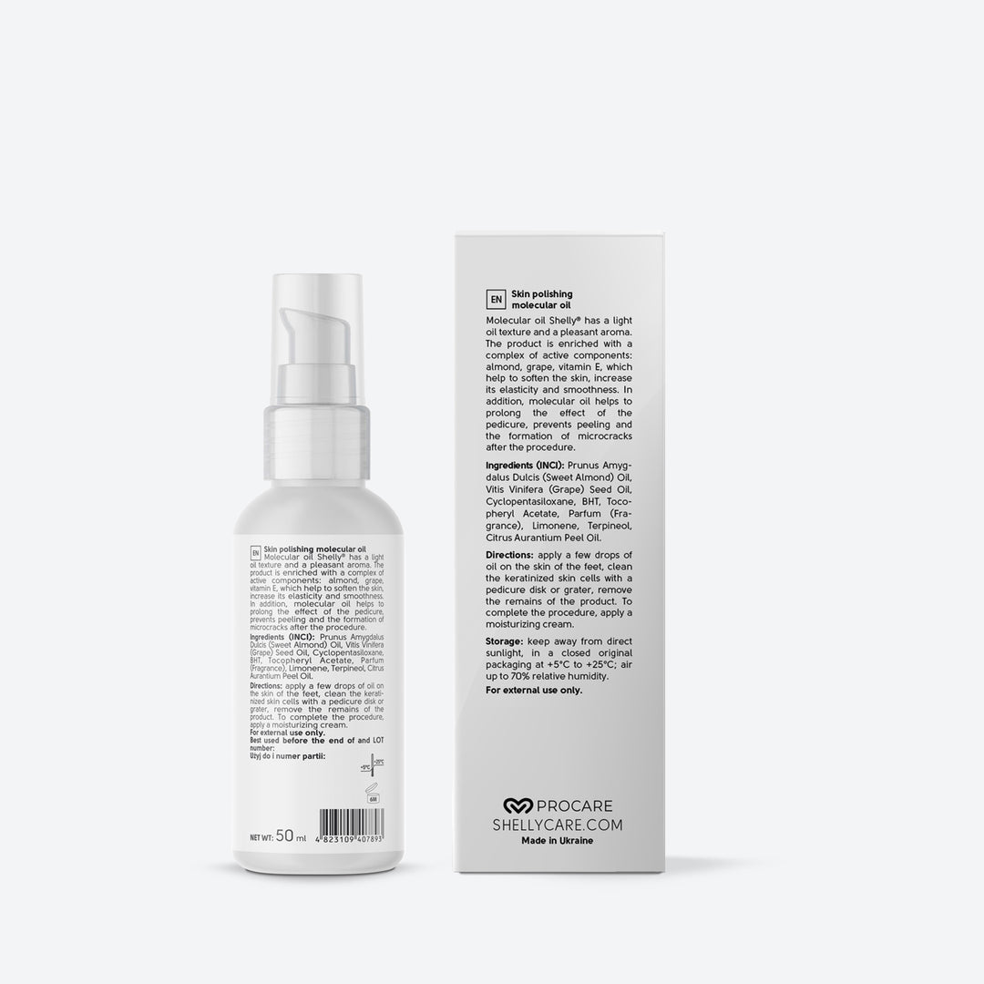 SKIN POLISHING MOLECULAR OIL  Professional-grade oil for hydrated, polished, and smooth feet 50 ml