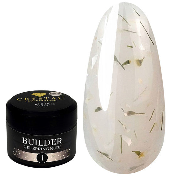 Builder Gel Spring Nude №1 30ml Crystal Professional HEMA & TPO Free