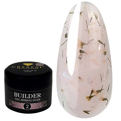 Builder Gel Spring Nude №2 30ml Crystal Professional HEMA & TPO Free