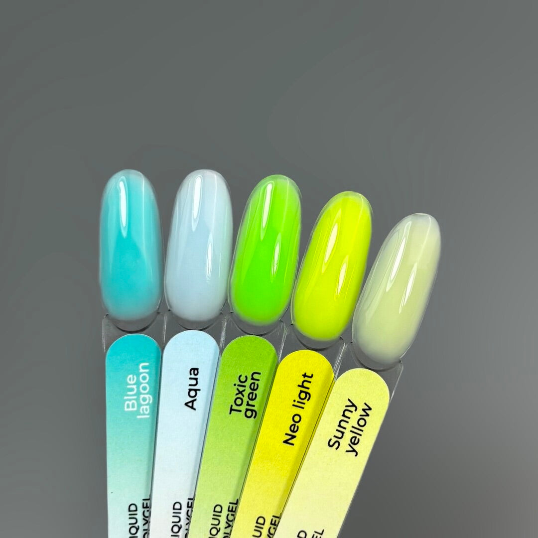 Touch Neon liquid polygel Aqua, 15 ml