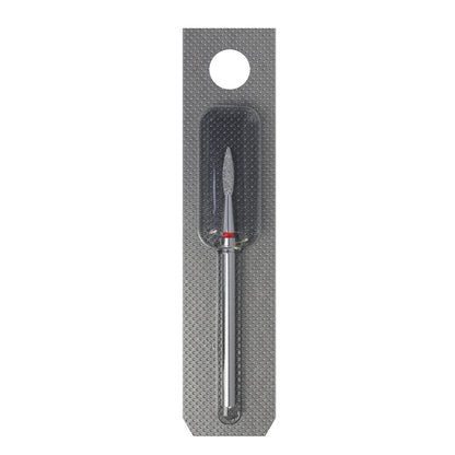 STALEKS EXPERT Diamond nail drill bit 21.8 pointed flame red, head diameter 2,1 mm, working part 8 mm